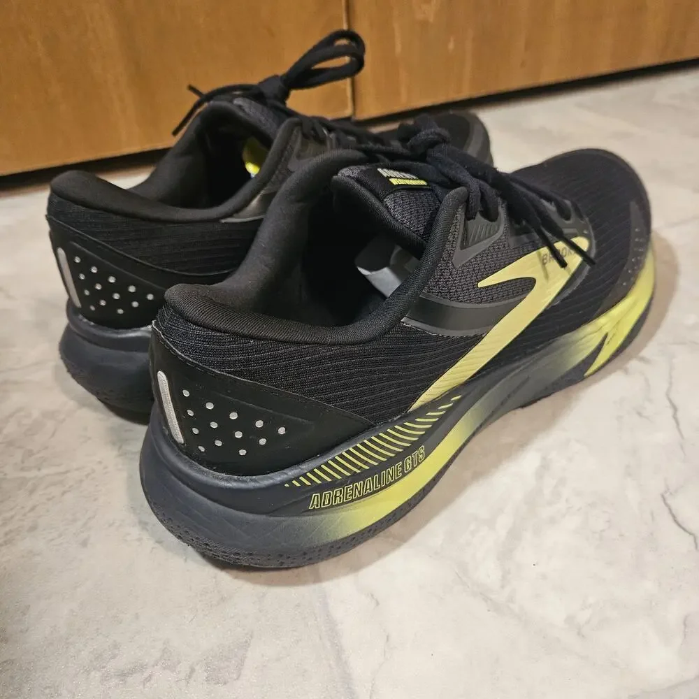 Brooks Adrenaline GTS 24  Black Yellow Running Shoes 1104381D033 Men Size 11